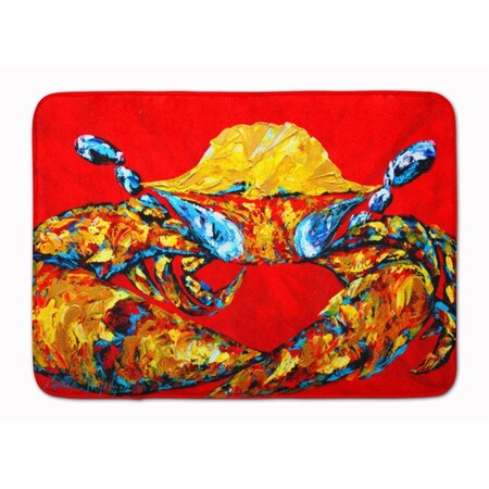 Carolines Treasures Crab Fat and Sassy Machine Washable Memory Foam Mat MW1115RUG